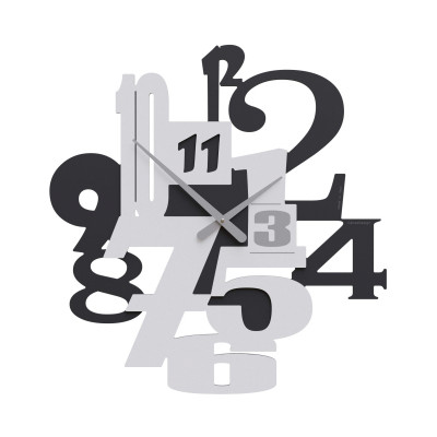 CalleaDesign - Kirsten - Orologio da parete in legno dal design moderno - Colore: Bianco - SKU: 10-219-1