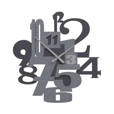 CalleaDesign - Kirsten - Orologio da parete in legno dal design moderno - Colore: Radica Grigia - SKU: 10-219-84