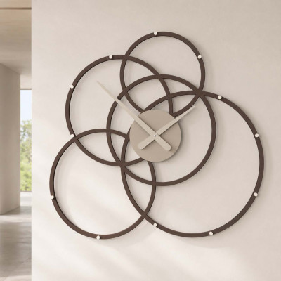 CalleaDesign Black Hole Orologio da parete in legno dal design moderno per salotto o ufficio Colore: Cioccolato