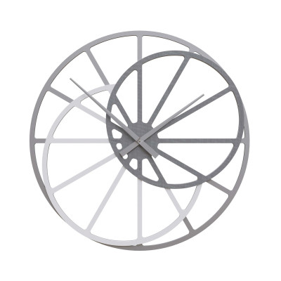CalleaDesign - Theresa - Orologio da parete in legno di grandi dimensioni - Colore: Grigio - SKU: 10-328-84