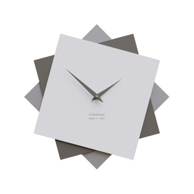 CalleaDesign - Foy - Orologio da parete grande in legno per cucina o per soggiorno dal design moderno - Colore: Bianco - SKU: 10-217-1