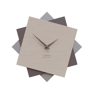 CalleaDesign - Foy - Orologio da parete in legno per cucina o per soggiorno dal design moderno - Colore: Rovere Decapè - SKU: 10-030-81