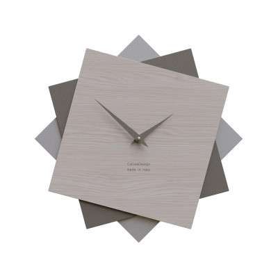 CalleaDesign - Foy - Orologio da parete in legno per cucina o per soggiorno dal design moderno - Colore: Rovere Breeze - SKU: 10-030-83