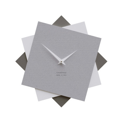 CalleaDesign - Foy - Orologio da parete in legno per cucina o per soggiorno dal design moderno - Colore: Gessato - SKU: 10-030-86