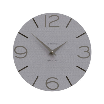 CalleaDesign - Smile - Orologio da parete in legno rotondo dal design moderno - Colore: Gessato - SKU: 10-005-86