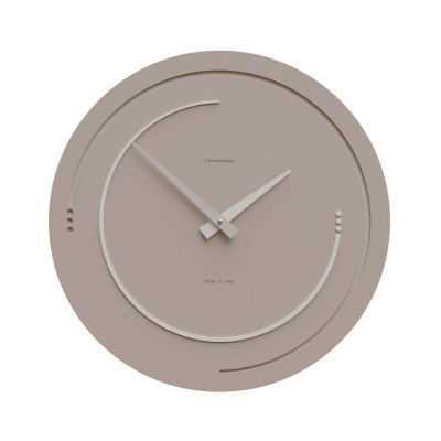 CalleaDesign - Sonar - Orologio da parete in legno per soggiorno o cucina di design moderno - Colore: Caffelatte - SKU: 10-134-14