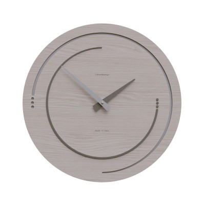 CalleaDesign - Sonar - Orologio da parete in legno per soggiorno o cucina di design moderno - Colore: Rovere Breeze - SKU: 10-134-83