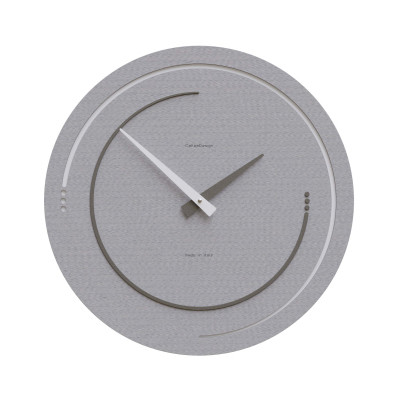CalleaDesign - Sonar - Orologio da parete in legno per soggiorno o cucina di design moderno - Colore: Gessato - SKU: 10-134-86