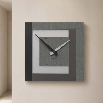 CalleaDesign Clock Orologio da parete in legno piccolo per soggiorno Colore: Grigio