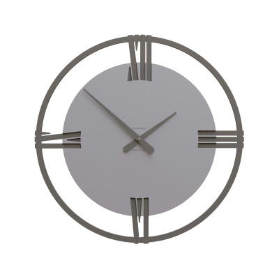 CalleaDesign - Sirio - Orologio da parete moderno grande in legno con numeri romani - Colore: Alluminio - SKU: 10-216-2