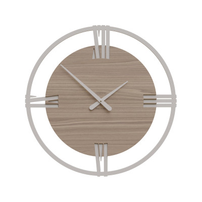 CalleaDesign - Sirio - Orologio da parete moderno grande in legno con numeri romani - Colore: Noce Canaletto - SKU: 10-216-85
