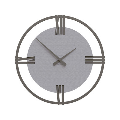 CalleaDesign - Sirio - Orologio da parete moderno grande in legno con numeri romani - Colore: Gessato - SKU: 10-216-86
