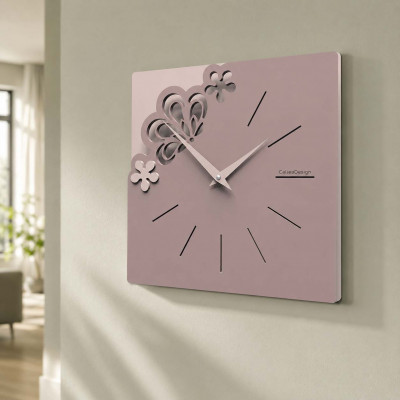 CalleaDesign Merletto Orologio da parete piccolo Colore: Grigio Prugna