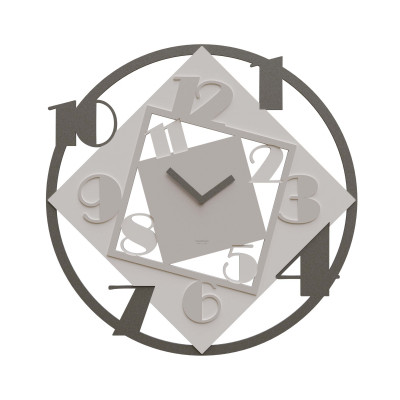 CalleaDesign - Demetra - Orologio da parete rotondo di grandi dimensioni in legno dal design moderno - Colore: Tortora - SKU: 10-332-13