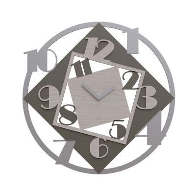 CalleaDesign - Demetra - Orologio da parete rotondo di grandi dimensioni in legno dal design moderno - Colore: Rovere Breeze - SKU: 10-332-83