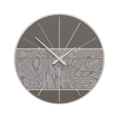 CalleaDesign - Benjamin - Orologio da parete rotondo in legno dal design moderno ed elegante - Colore: Grigio Sottsass - SKU: 10-214-82
