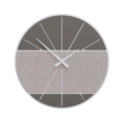 CalleaDesign - Benjamin - Orologio da parete rotondo in legno dal design moderno ed elegante - Colore: Rovere Breeze - SKU: 10-214-83