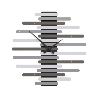 CalleaDesign - Veneziano - Orologio da parete rotondo in legno dal design moderno ed elegante - Colore: Nero - SKU: 10-201-5