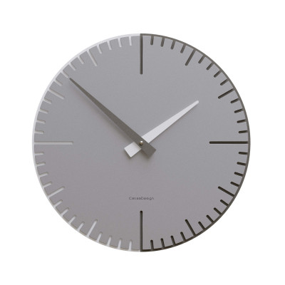 CalleaDesign - Exacto - Orologio da parete rotondo in legno dal design moderno - Colore: Alluminio - SKU: 10-025-2