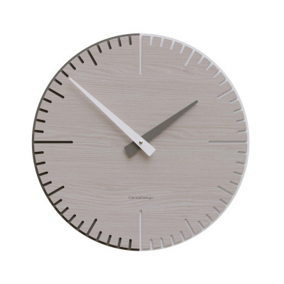 CalleaDesign - Exacto - Orologio da parete rotondo in legno dal design moderno - Colore: Rovere Breeze - SKU: 10-025-83