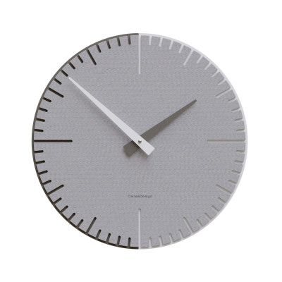 CalleaDesign - Exacto - Orologio da parete rotondo in legno dal design moderno - Colore: Gessato - SKU: 10-025-86