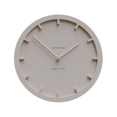 CalleaDesign - Miny - Orologio da parete rotondo in legno dal design moderno - Colore: Tortora - SKU: 10-011-13