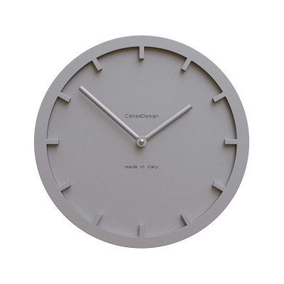 CalleaDesign - Miny - Orologio da parete rotondo in legno dal design moderno - Colore: Alluminio - SKU: 10-011-2