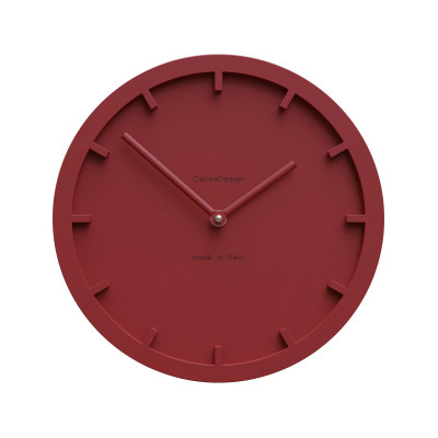 CalleaDesign - Miny - Orologio da parete rotondo in legno dal design moderno - Colore: Rubino - SKU: 10-011-65