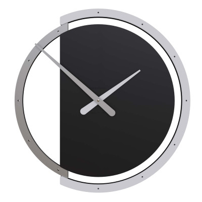 CalleaDesign Zaki Orologio da parete rotondo in legno dallo stile moderno ed elegante Colore: Nero