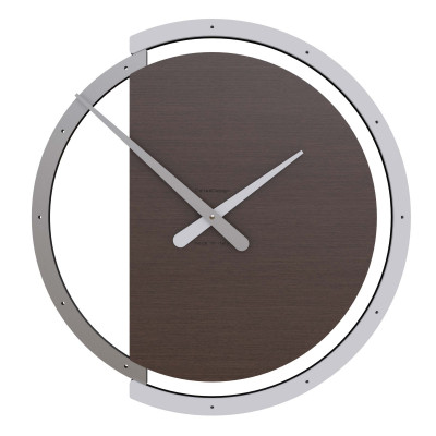 CalleaDesign - Zaki - Orologio da parete rotondo in legno dallo stile moderno ed elegante - Colore: Rovere Wengè - SKU: 10-135-89