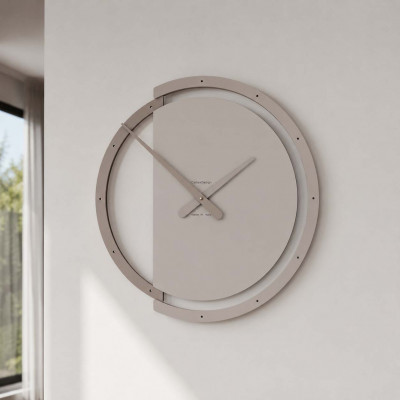 CalleaDesign Zaki Orologio da parete rotondo in legno dallo stile moderno ed elegante Colore: Lino