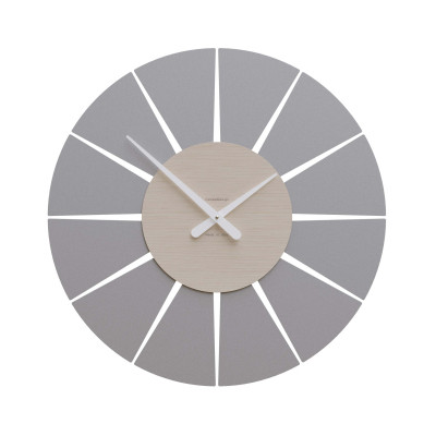CalleaDesign - Extreme - Orologio da parete rotondo medio dal design moderno ed elegante - Colore: Rovere Decapè - SKU: 10-212-81