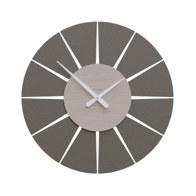 CalleaDesign - Extreme - Orologio da parete rotondo medio dal design moderno ed elegante - Colore: Rovere Breeze - SKU: 10-212-83