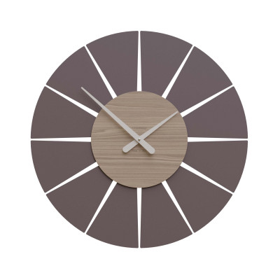 CalleaDesign - Extreme - Orologio da parete rotondo medio dal design moderno ed elegante - Colore: Noce Canaletto - SKU: 10-212-85