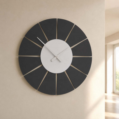 CalleaDesign Extreme Orologio da parete rotondo medio dal design moderno ed elegante Colore: Bianco