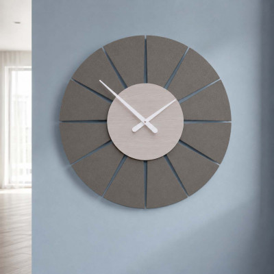 CalleaDesign Extreme Orologio da parete rotondo medio dal design moderno ed elegante Colore: Rovere Breeze