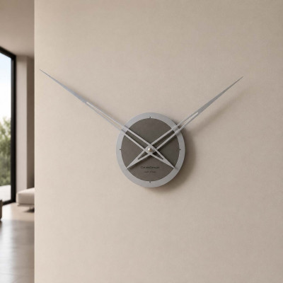 CalleaDesign Botticelli Orologio da parete senza quadrante con coprimeccanismo in legno Colore: Grigio Quarzo