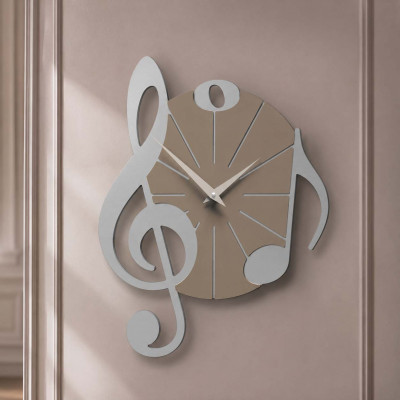 CalleaDesign Vivaldi Orologio da parete dal design moderno in legno Colore: Alluminio