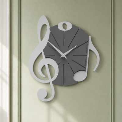 CalleaDesign Vivaldi Orologio da parete dal design moderno in legno Colore: Bianco