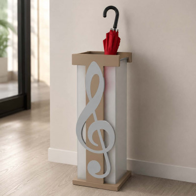 CalleaDesign Paganini Porta ombrelli di design moderno ed elegante in legno Colore: Bianco