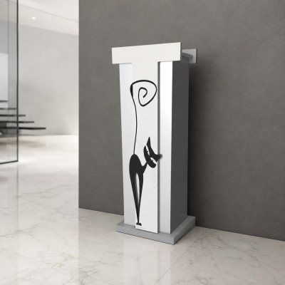 CalleaDesign Gatti Porta ombrelli di design moderno Colore: Nero