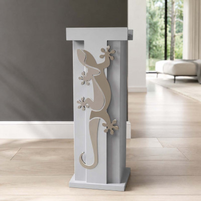 CalleaDesign Geco Arrampicante Porta ombrelli di design moderno in legno Colore: Sabbia