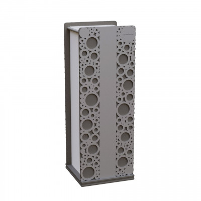 CalleaDesign Bollicine Porta ombrelli in legno dal design moderno Colore: Alluminio