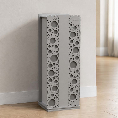 CalleaDesign Bollicine Porta ombrelli in legno dal design moderno Colore: Alluminio