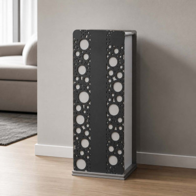 CalleaDesign Bollicine Porta ombrelli in legno dal design moderno Colore: Nero