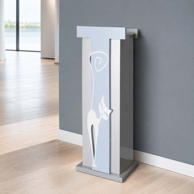 CalleaDesign Gatti Porta ombrelli moderno di design in legno Colore: Bianco