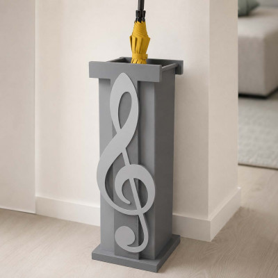 CalleaDesign Paganini Portaombrelli dal design moderno ed elegante in legno Colore: Alluminio