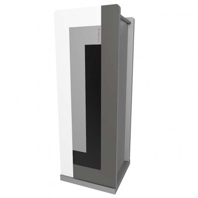 CalleaDesign Umbrella Holder Portaombrelli in legno dal design moderno e con vaschetta interna Colore: Nero