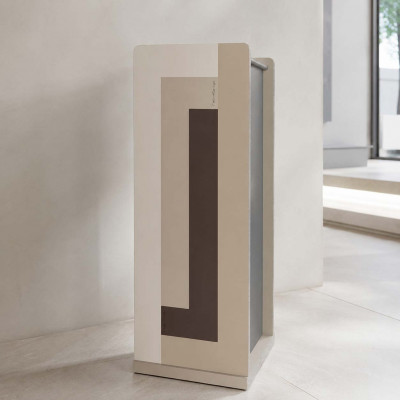 CalleaDesign Umbrella Holder Portaombrelli in legno dal design moderno e con vaschetta interna Colore: Cioccolato