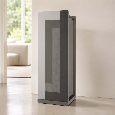 CalleaDesign Umbrella Holder Portaombrelli in legno dal design moderno e con vaschetta interna Colore: Grigio